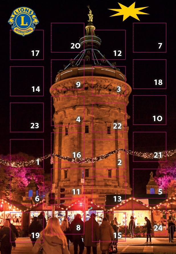 Adventskalender 2024 des Lions Club Mannheim Rosengarten