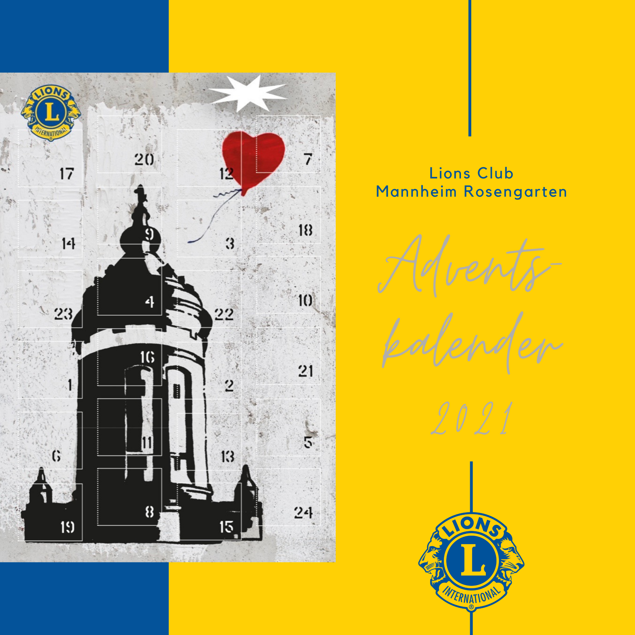 Adventskalender 2021 des Lions Club Mannheim Rosengarten